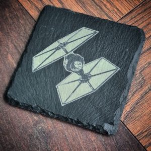 Star Wars TIE Fighter Coaster Laser Engraved Coffee Tea Gift